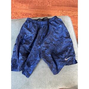 Nike DRI FIT Youth Medium Shorts Black And Blue street wear shops in 24‎ hours.